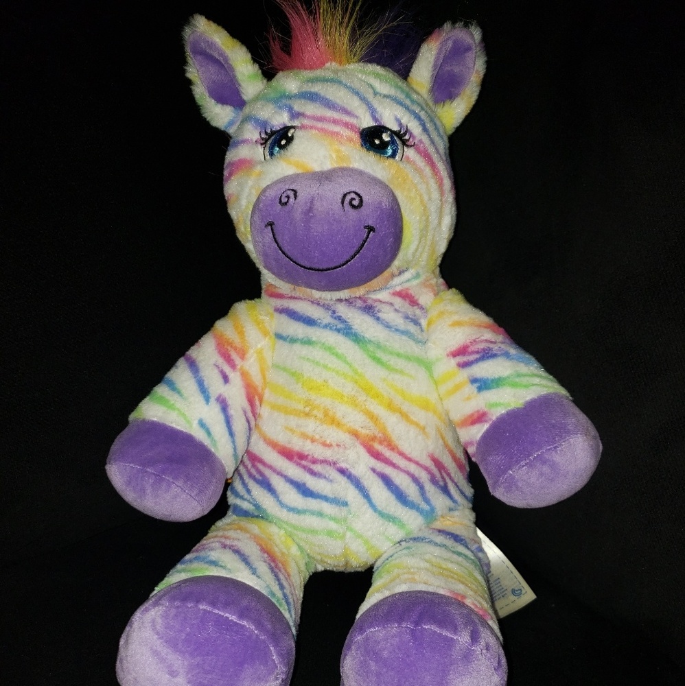 Build A Bear Zebra Rainbow 🌈 Striped Plush